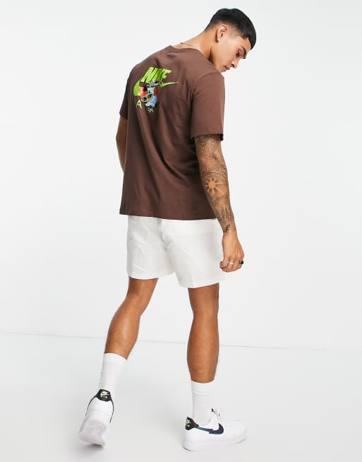 Nike Air Fantasy Alien Graphic Back Print T Shirt In Dark Brown Asos