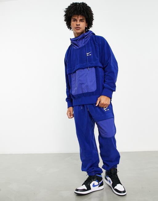 Nike - Air - Felpa con cappuccio blu reale intenso