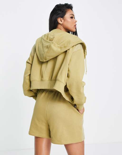 Nike Air Felpa con cappuccio e cerniera lampo beige orzo ASOS