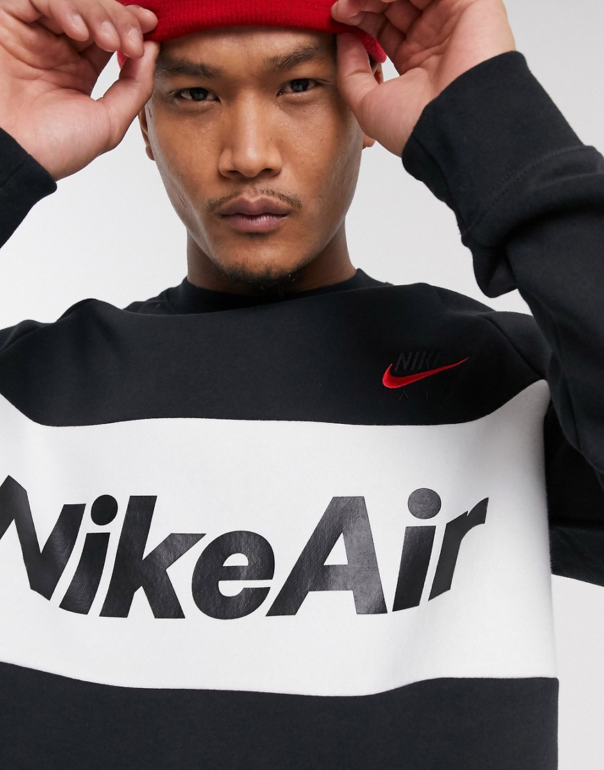 Nike Air - Felpa girocollo nera-Nero