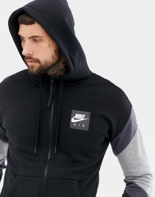 Nike Air - Felpa nera con zip e cappuccio 928629-010 | ASOS