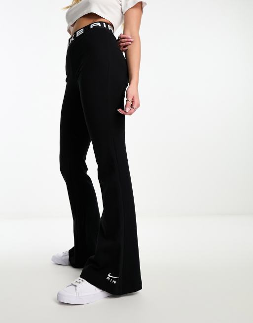 Nike - Air - Flare-broek van jersey met hoge taille in zwart