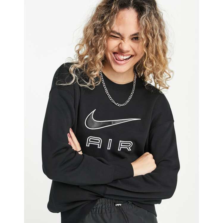 crew neck in black | ASOS sweatshirt Air fleece Nike