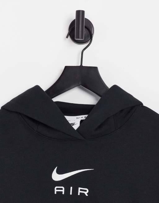 Nike – Air – Fleece-Kapuzenpullover in Schwarz ASOS