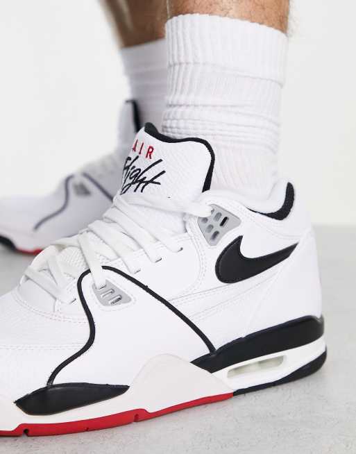 principio Toro Deflector Nike Air Flight 89 hi trainers in white and black | ASOS