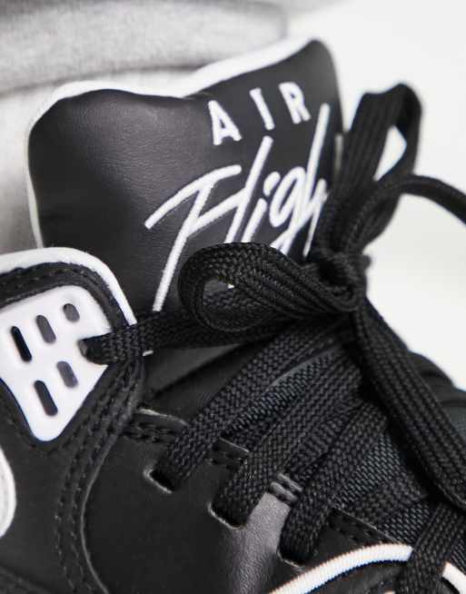 Nike – Air Flight 89 – Svarta och vita träningsskor, 3 av 4