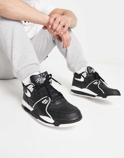Nike – Air Flight 89 – Svarta och vita träningsskor, 4 av 4