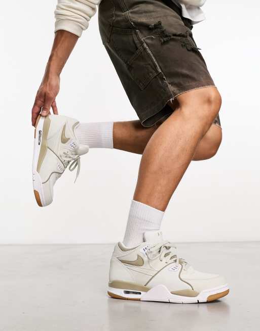 Nike Air Flight 89 trainers in off white and tan ASOS