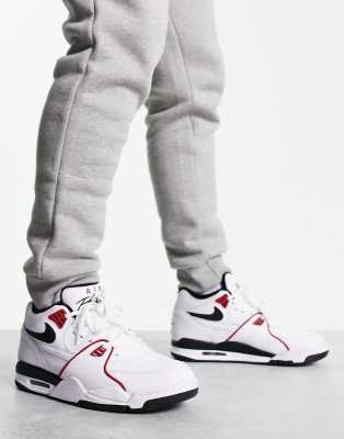 Nike Air Flight 89 trainers in white and red ASOS