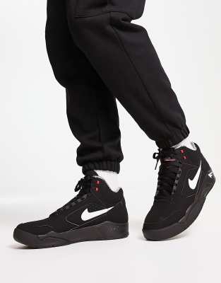 NIKE AIR FLIGHT LITE MID SNEAKERS IN BLACK - BLACK