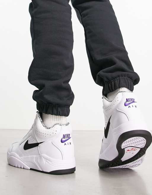 Nike Air Flight Mid Baskets mi hautes en cuir Blanc ASOS