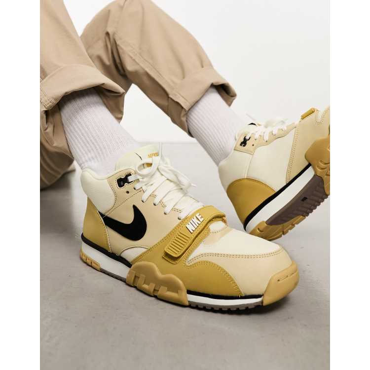 Nike Air Flight Mid trainers in gold