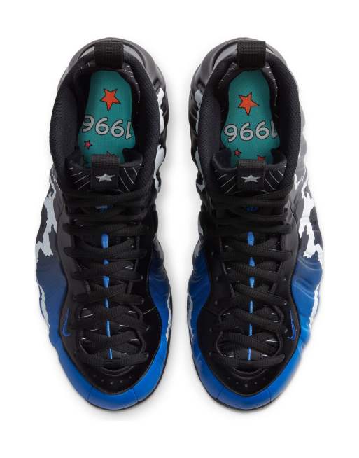 Nike Men Penny Hardaway Nike Air Foamposite One (black / game  royal-white-aurora green)