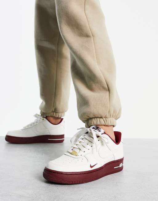 Nike Air Force 1 '07 40th anniversary sneakers in off-white and