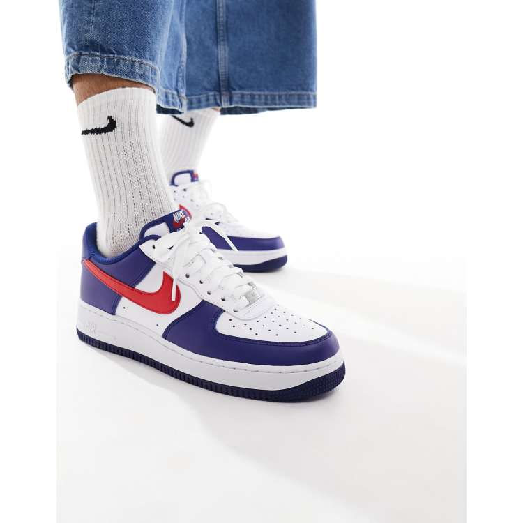 Nike Air Force 1 '07 Low LV8 Americana White/University Red/Deep Royal  Men's Shoe