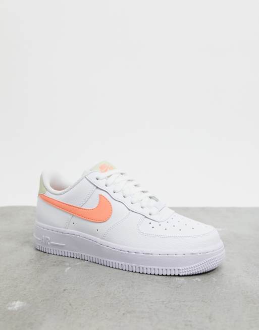 Air force 1 orange hotsell et blanche