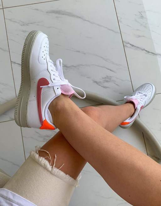 Nike blanche 2025 rose orange