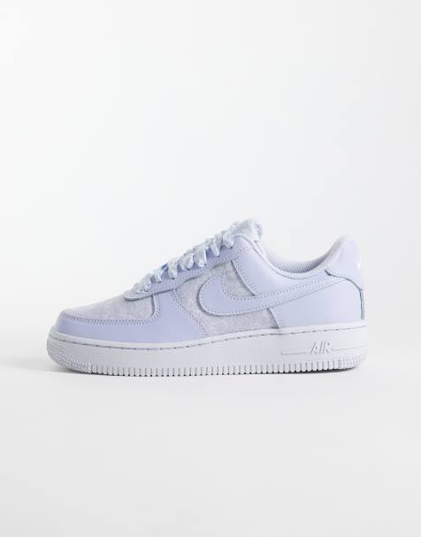 Nike Air Force 1 '07 baskets en satin bleu - view 1