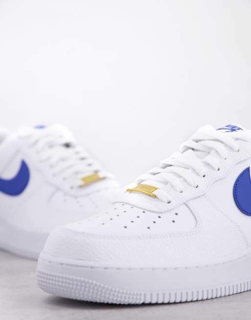 Nike Air Force 1 '07 – Białe buty sportowe w kolorze biało-niebieskim, 2 z 4