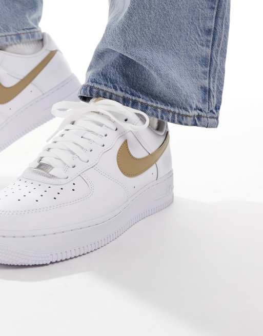 Nike – Air Force 1' 07 – Biało-beżowe buty sportowe, 3 z 5