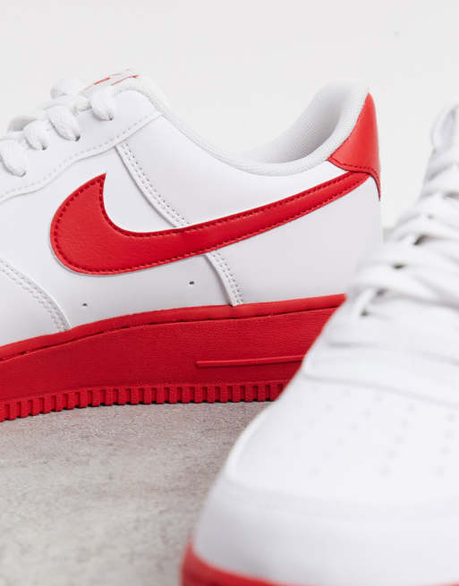 Nike Air Force 1 '07 Brick sneakers in white/red