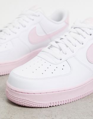 white airforces with pink