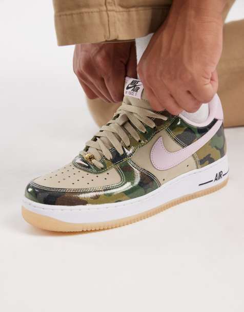 Nike - Air Force 1 '07 - Brune og lyserøde sneakers - view 1
