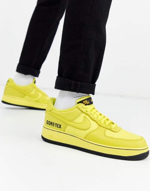 Nike air clearance force 1 okergeel