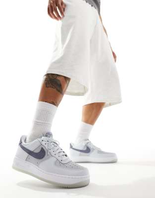 Nike Air Force 1 '07 Cp Sneakers In White And Gray