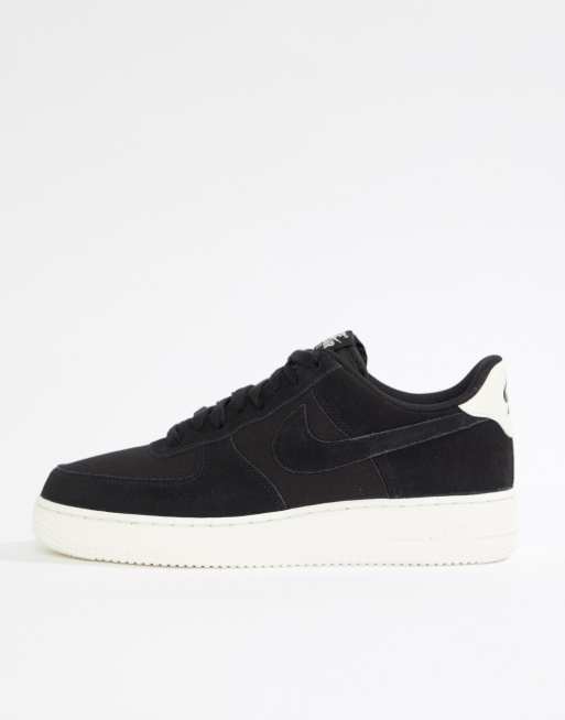 Air force 1 shop low czarne zamszowe