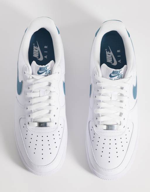 Nike Air Force 1 '07 ESS trainers white and blue, 3 of 5