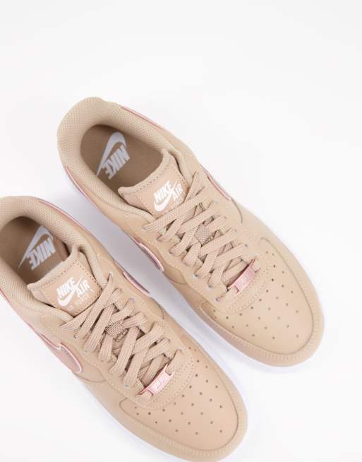 Air force 1 trainers shop white metallic rose gold