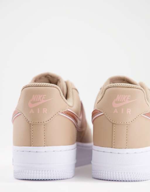 Nike air force white rose clearance gold