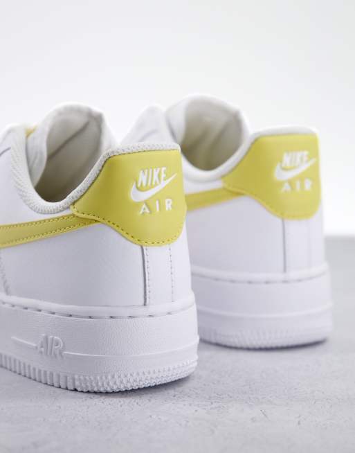 Nike Yellow Air Force 1 Swoosh Tape Trainers, ASOS