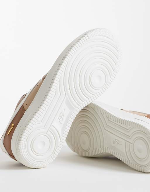 Nike Air Force 1 '07 floral detail sneakers in brown , 3 of 5