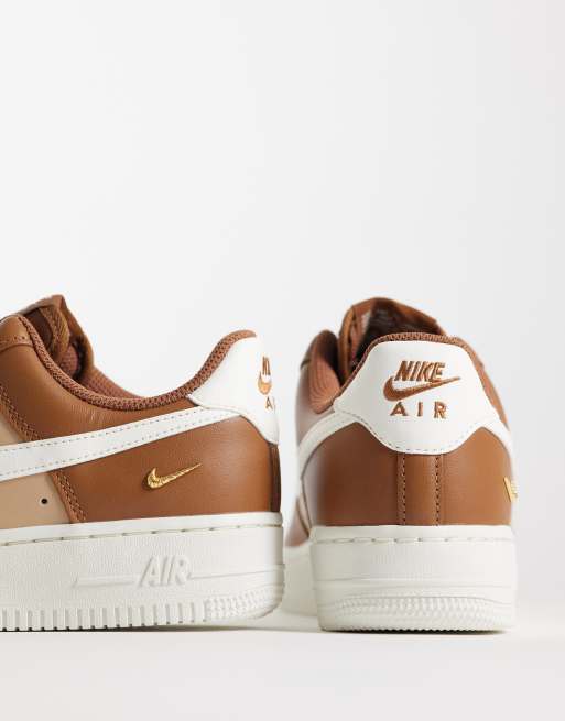 Nike Air Force 1 '07 floral detail sneakers in brown , 5 of 5
