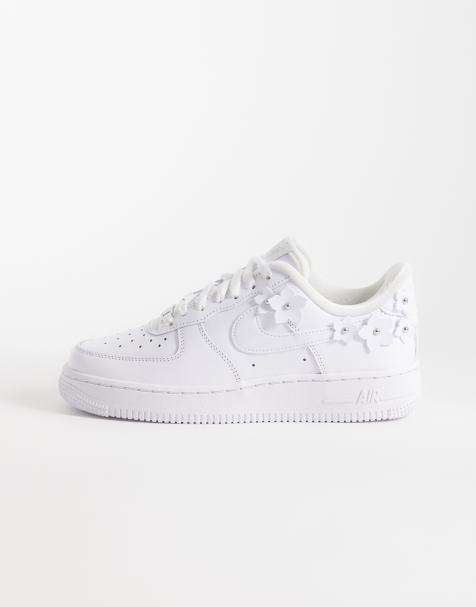 Nike Air Force 1 '07 floral detail sneakers in white - view 1