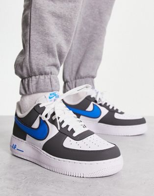 Nike Air Force 1 '07 GG trainers in white blue and grey - ASOS Price Checker