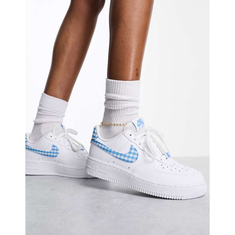 air force 1 blue check