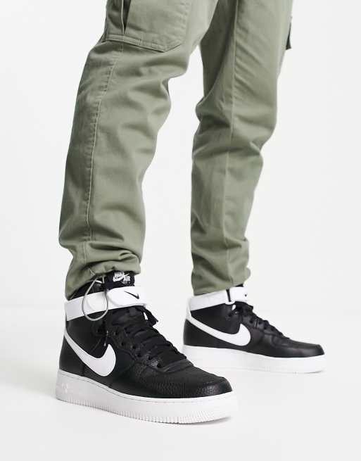 Nike Air Force 1 07 High sneakers in black and white ASOS