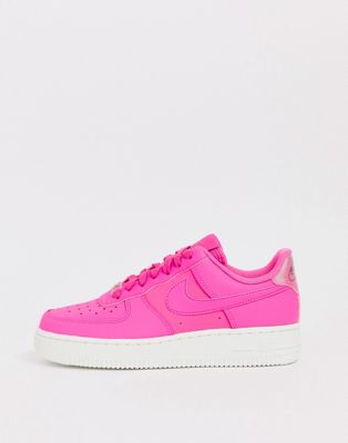 hot pink and white air forces