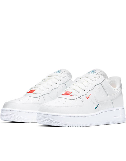 Nike Air Force 1 '07 in off-white with mini Swoosh Nike Air Force 1 '07 in off-white with mini Swoosh