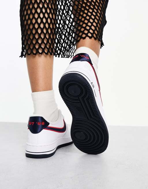 Nike Air Force 1 '07 in white, navy & red | ASOS