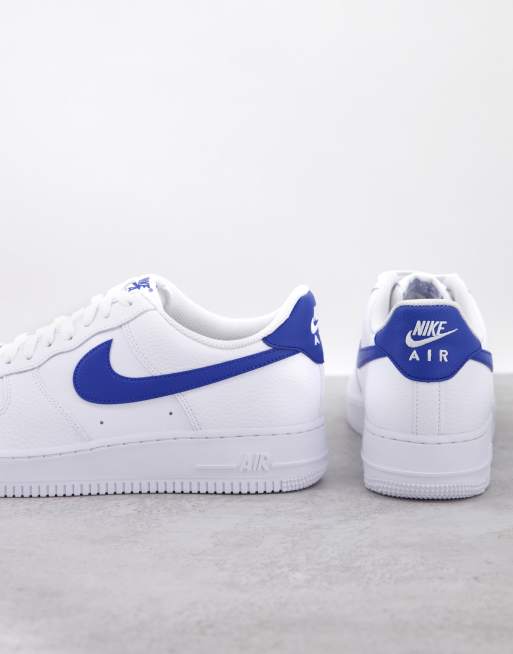 White nike trainers with hotsell blue tick