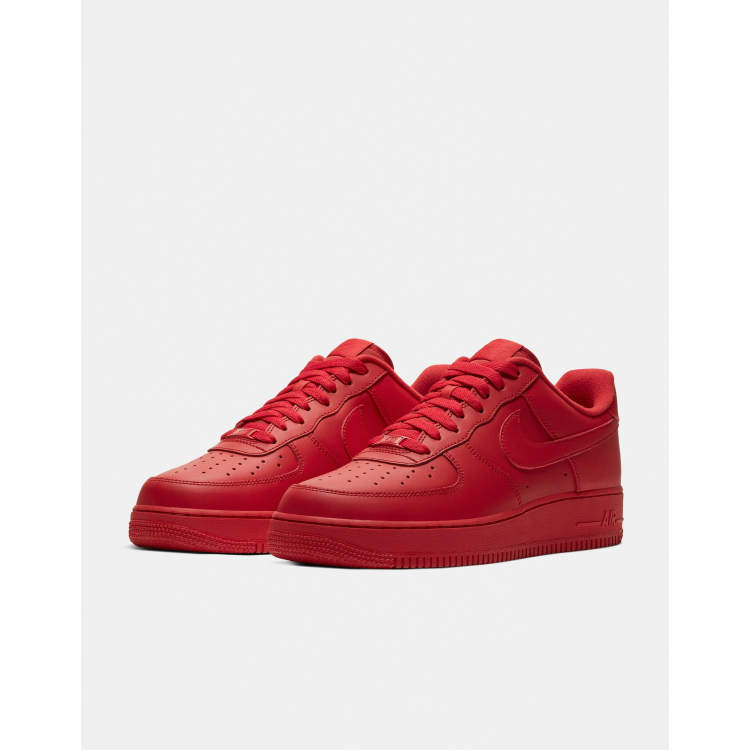 Nike Air Force 1 '07 LV8 Triple Red Sneakers - Farfetch