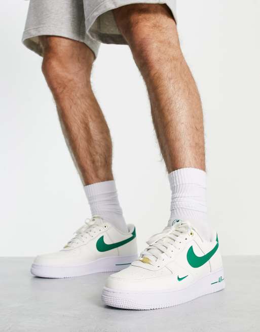 Nike Air Force 1 07 LV8 40th anniversary trainers in sail and green