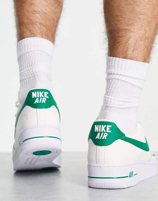 Nike Air Force 1 '07 40th anniversary sneakers in sail white and malachite  green