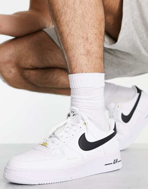 Nike Air Force 1 '07 LV8 40th anniversary trainers in white and black