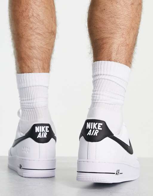 Nike Air Force 1 '07 LV8 40th anniversary trainers in white and black