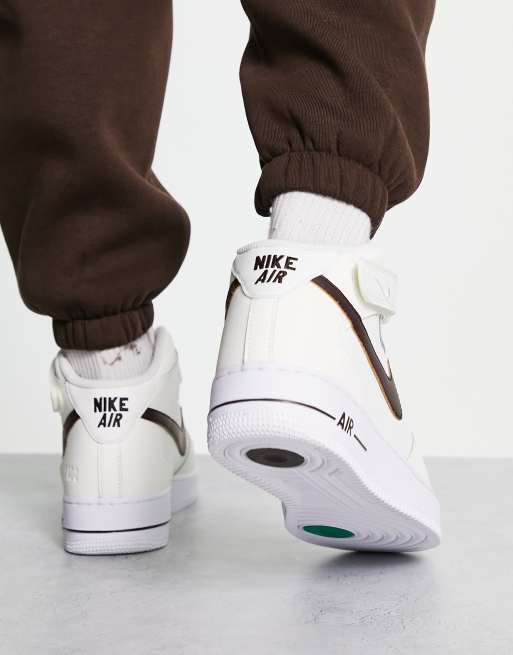 Nike - Air Force 1 '07 LV8 40th annivesary - Sneakers i sejlfarve og grøn, 3 af 4
